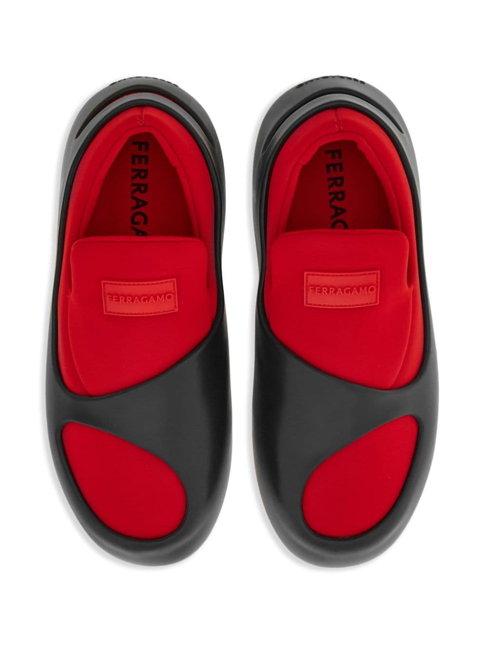 Hybrid logo-patch panelled sneakers - 4