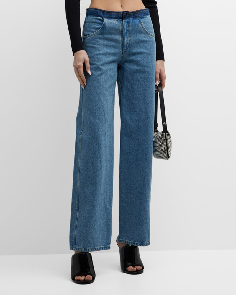 Deconstructed Denim Straight-Leg Jeans 1