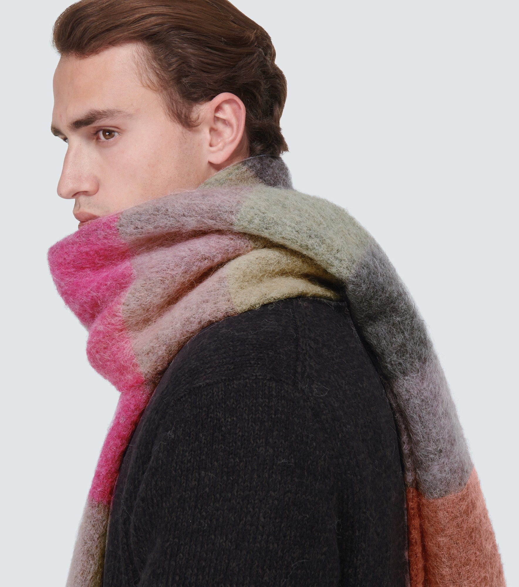 Checked wool-blend scarf - 2