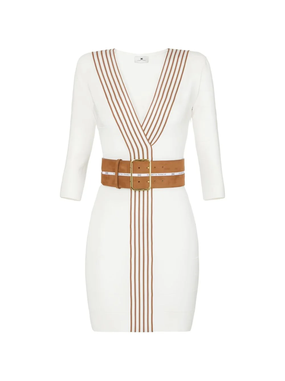 striped knit mini dress - 1
