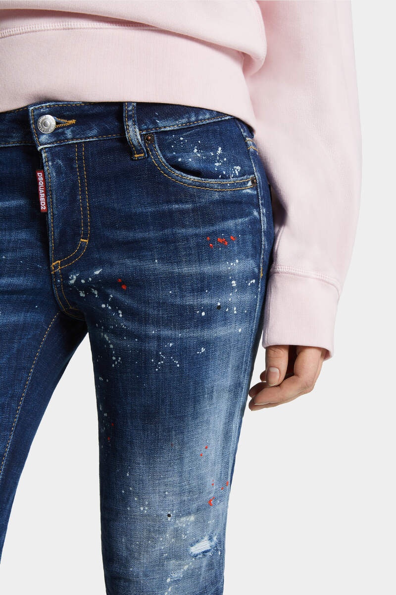 MEDIUM EASY RED SPOTS WASH MEDIUM WAIST JENNIFER JEANS - 5