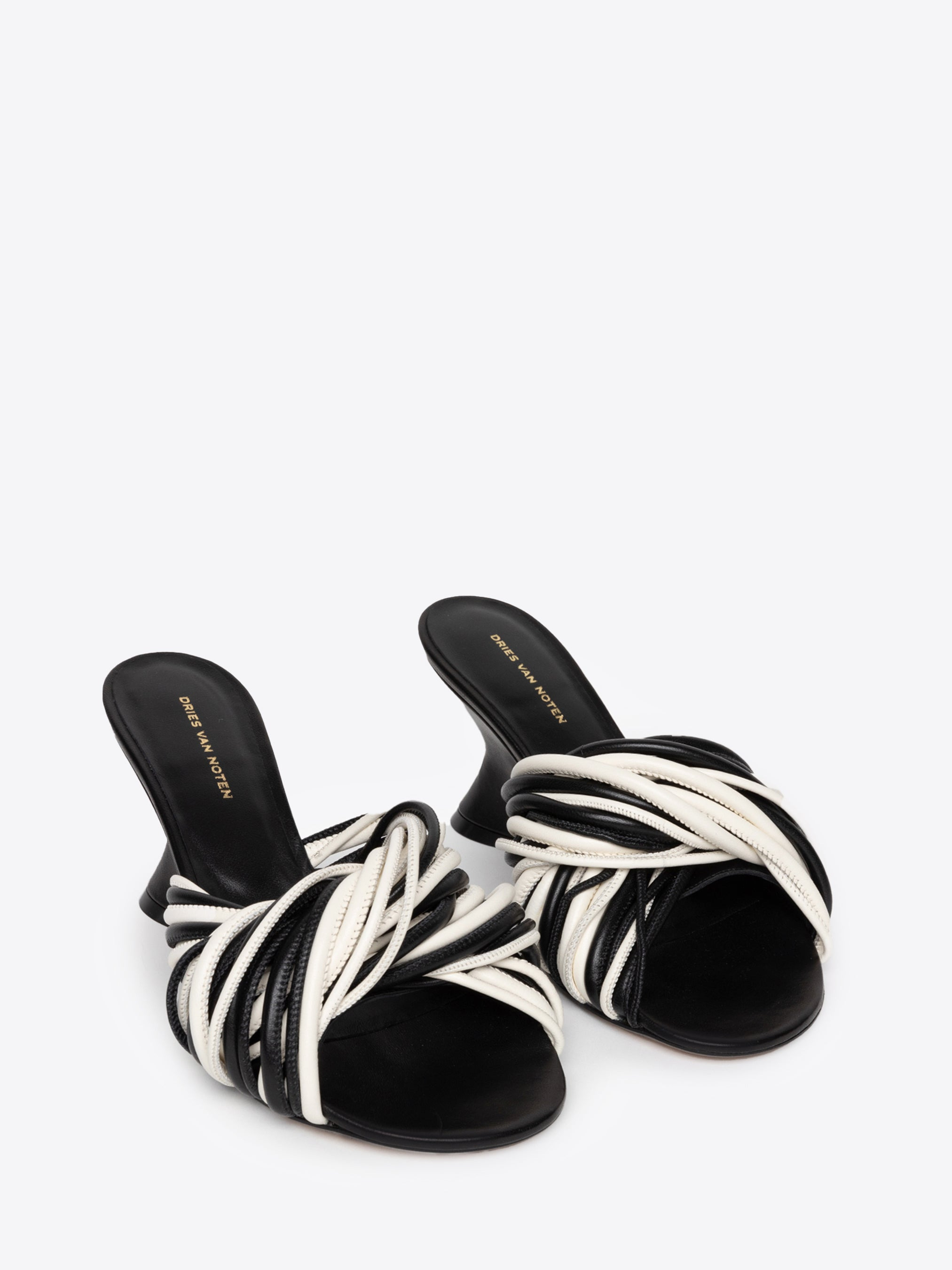 OPEN-TOE LEATHER MULES - 3