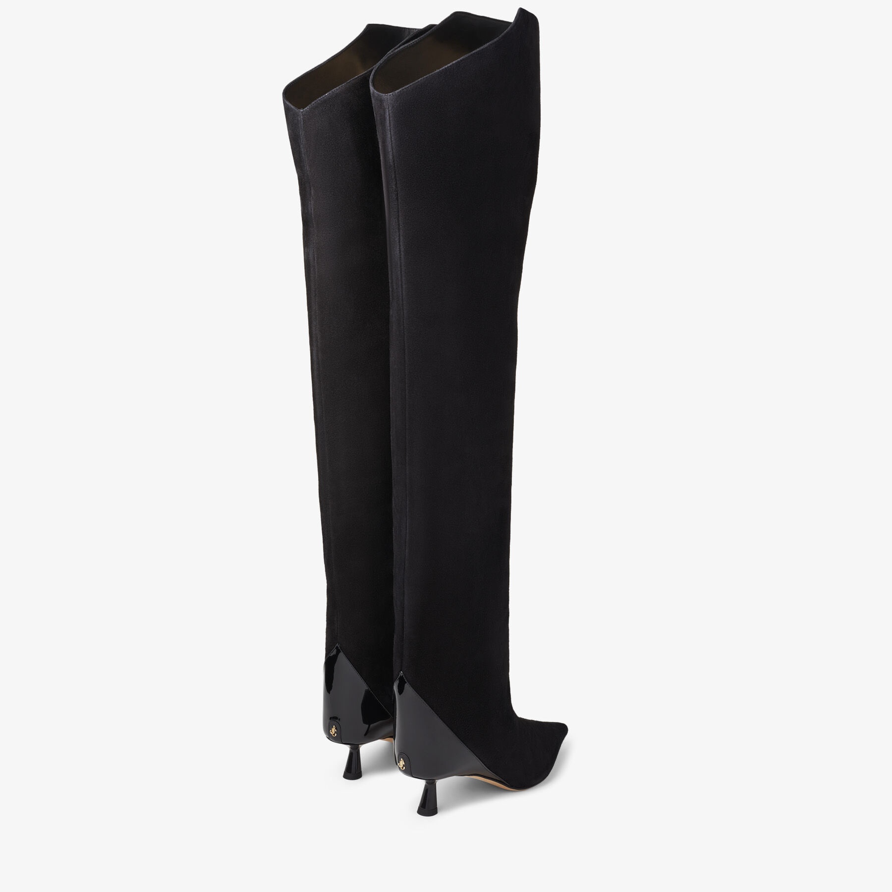 Vari 45
Black Suede and Patent Over-The-Knee Boots - 3