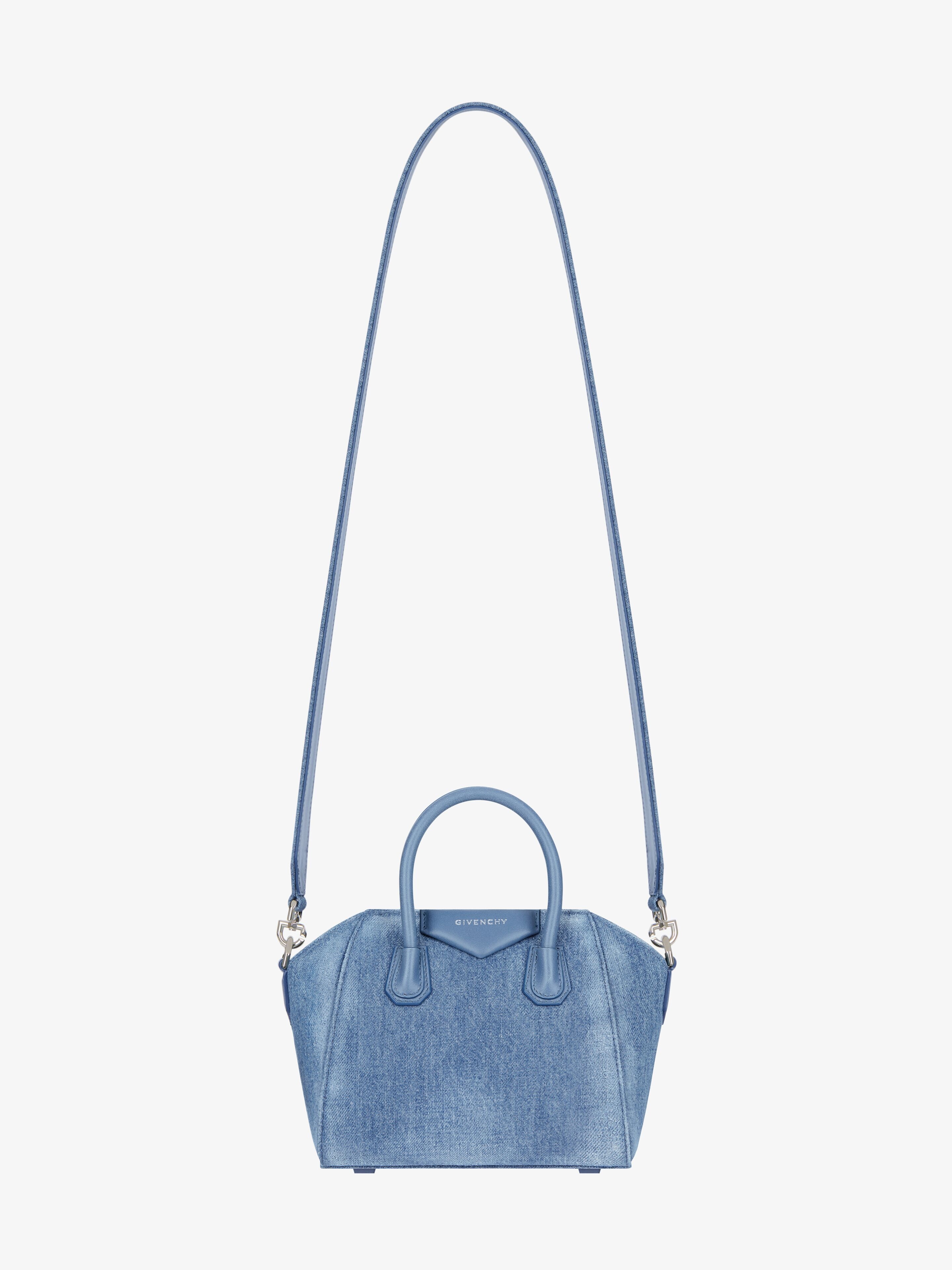 ANTIGONA TOY BAG IN WASHED DENIM - 3