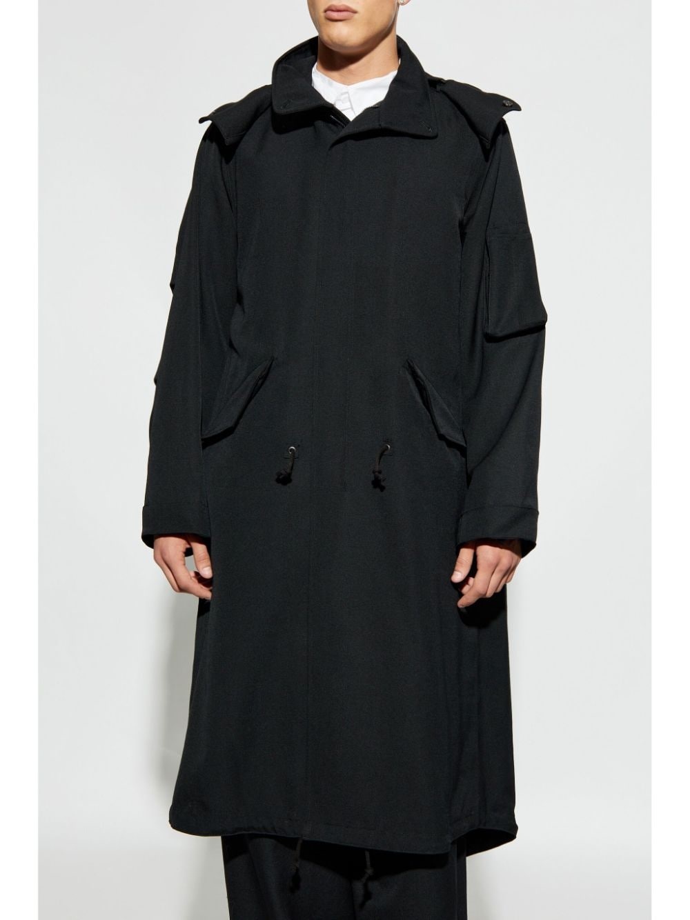 hooded trench coat - 3