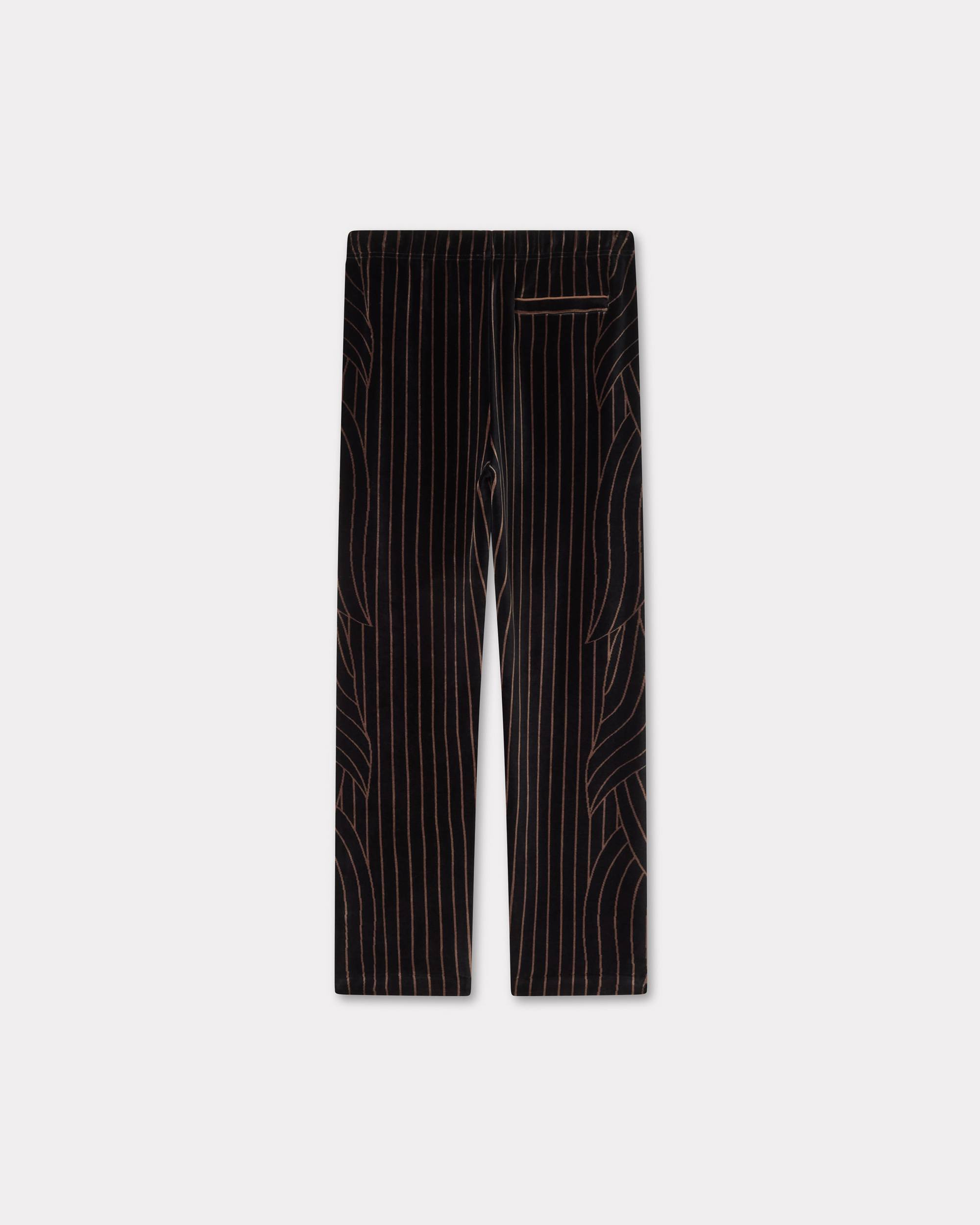 'KENZO Leaf Stripe' trackpants in velvet - 2