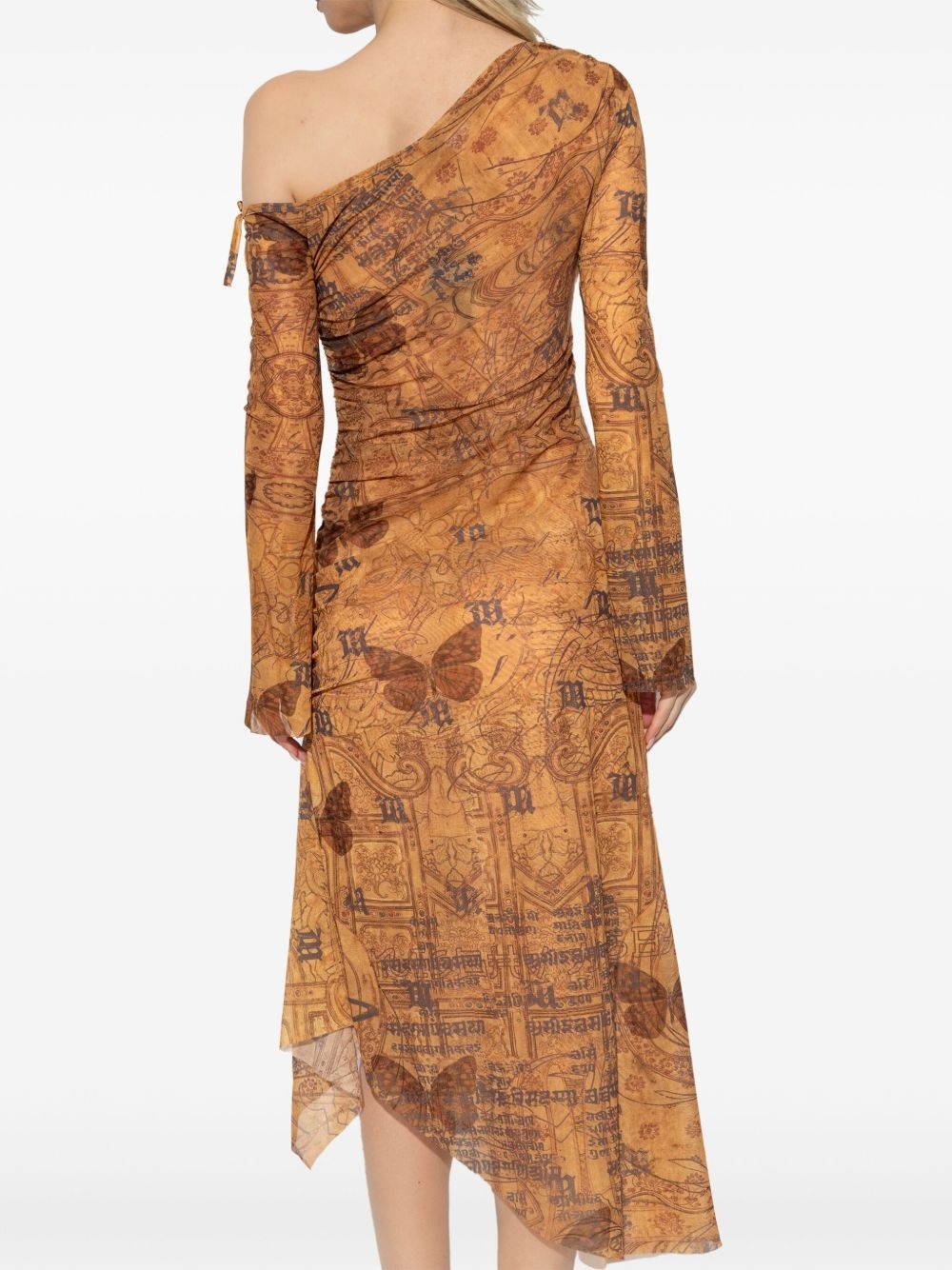 abstract-pattern print midi dress - 4