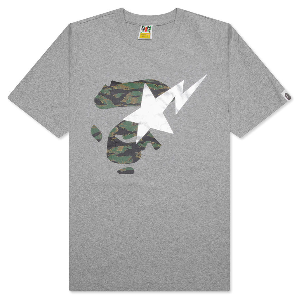 WOMEN'S APE ON BAPESTA TEE - GREY/GREEN - 1