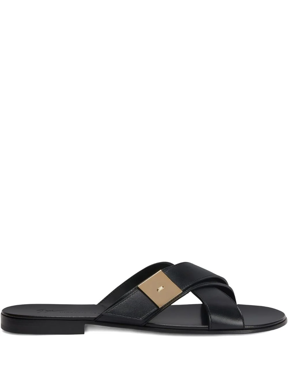 leather slides - 1