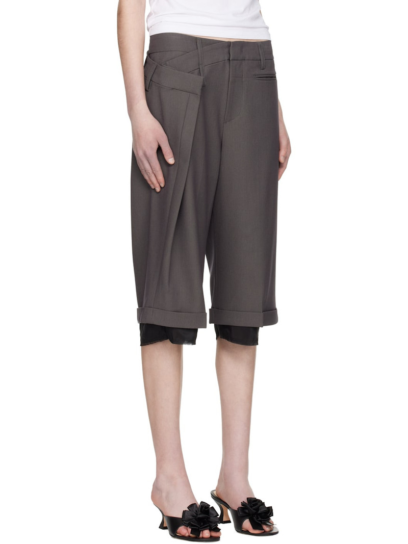 Gray Wrap Over Shorts 2