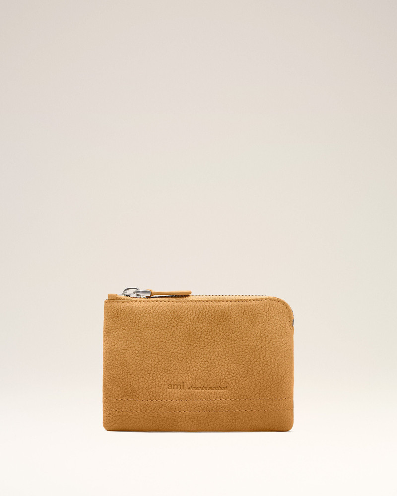 YELLOW COW LEATHER CARROUSEL ZIPPED WALLET 1