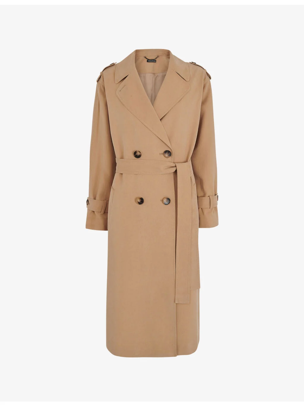 Riley double-breasted woven trench coat - 1