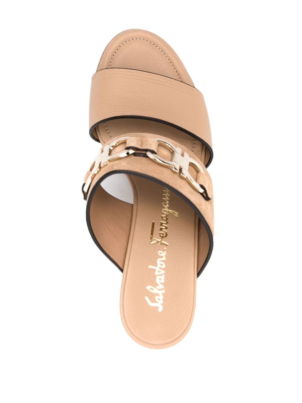 Chaim 75mm suede wedge mules - 4
