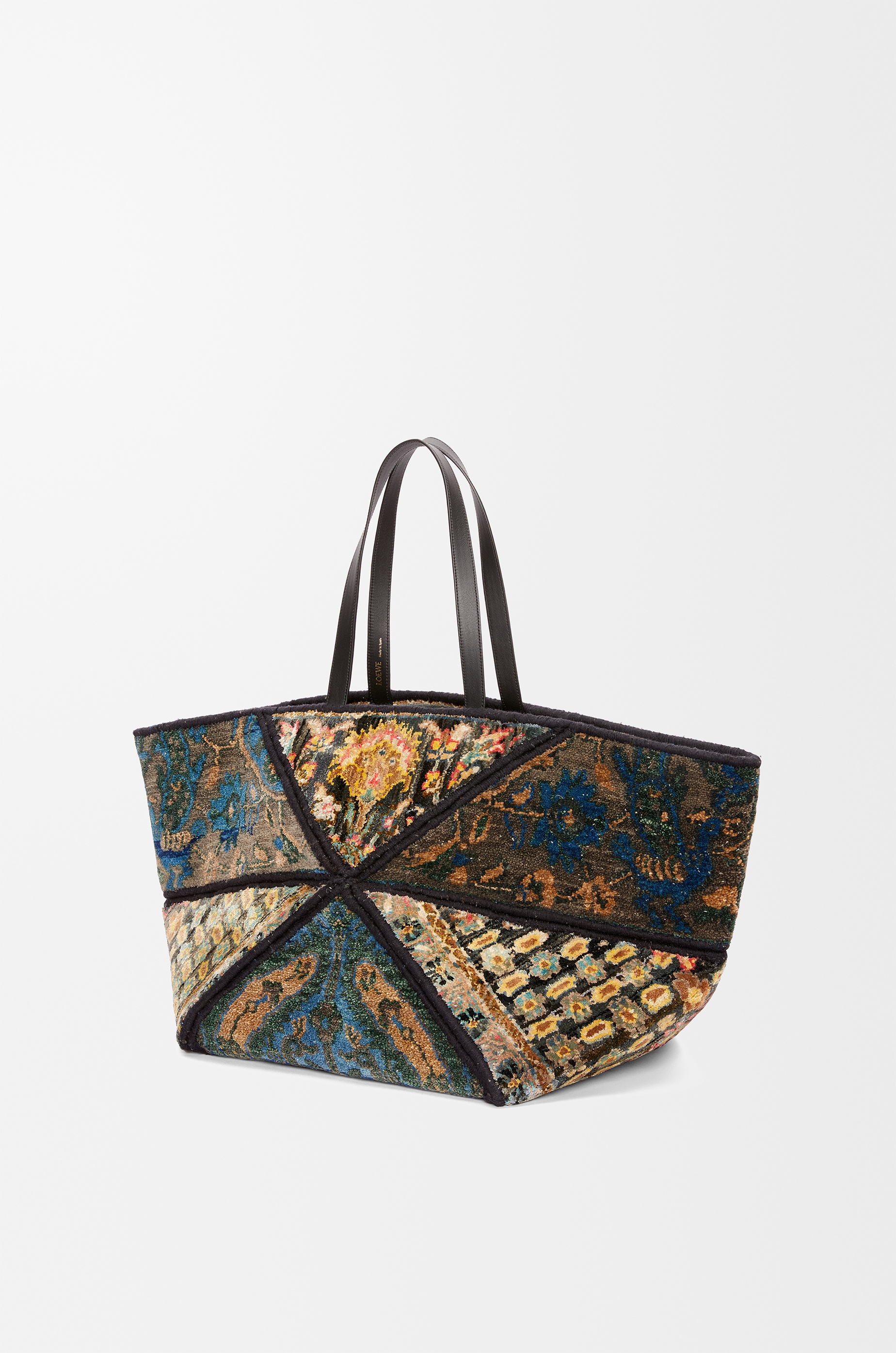 XXL Carpet Puzzle Fold Tote in silk and wool - 2