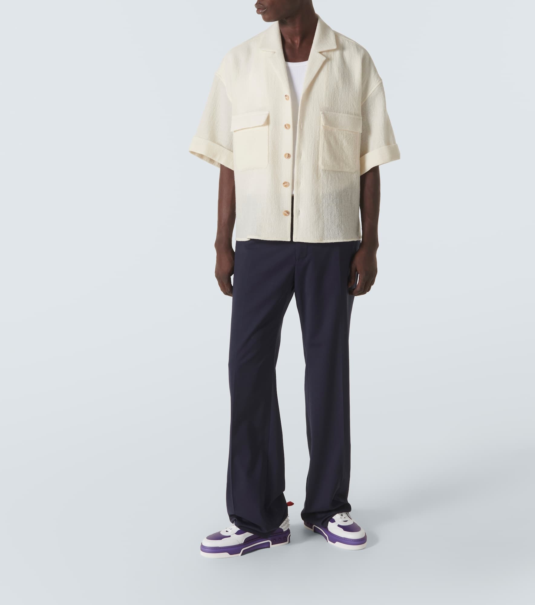 Astroloubi leather-trimmed sneakers - 2