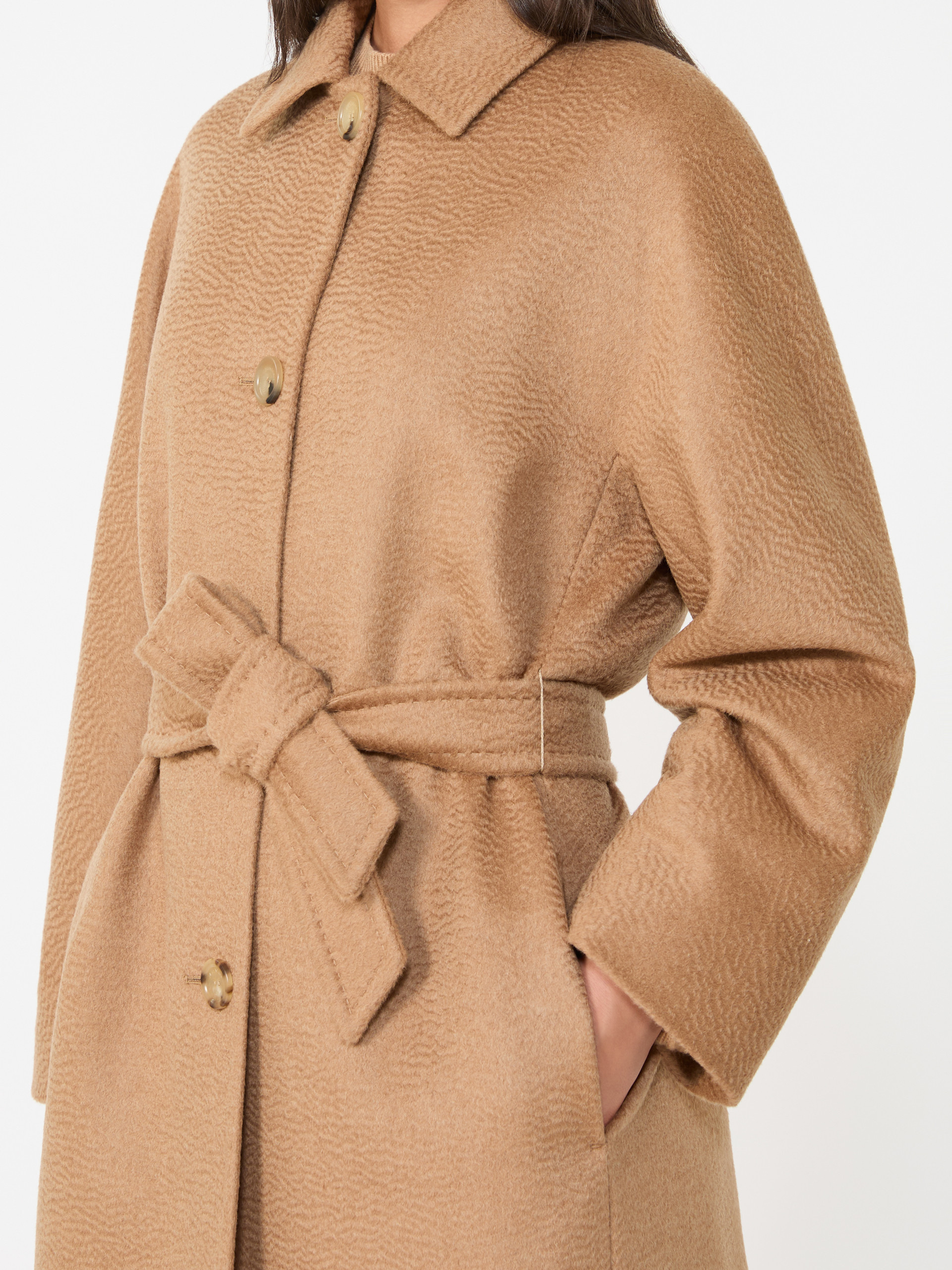FILATO Camel coat with belt - 5
