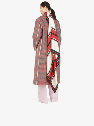 Givenchy Large square scarf in silk twill with striped print outlook