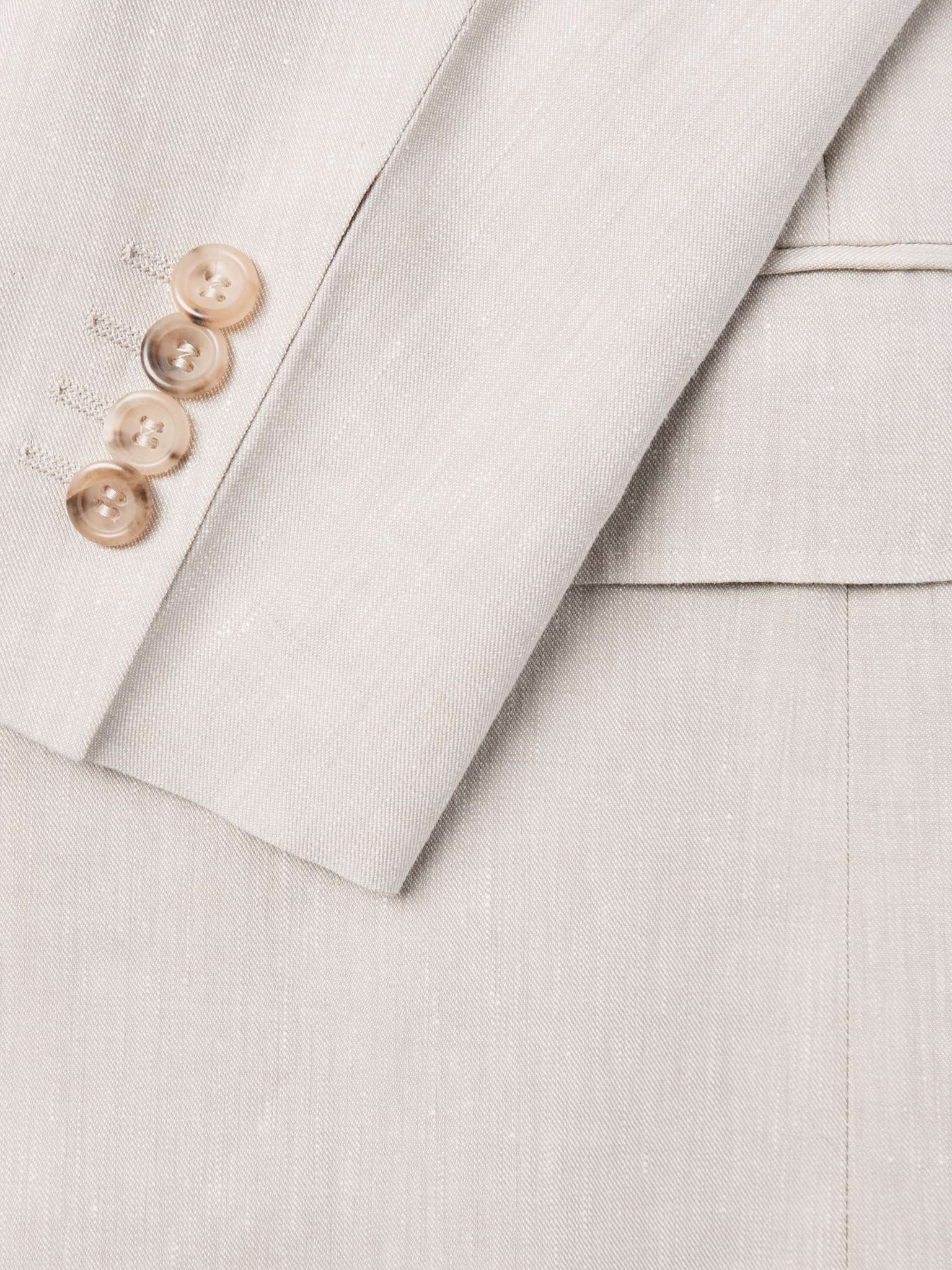 Kei Slim-Fit Linen and Wool-Blend Suit Jacket - 5