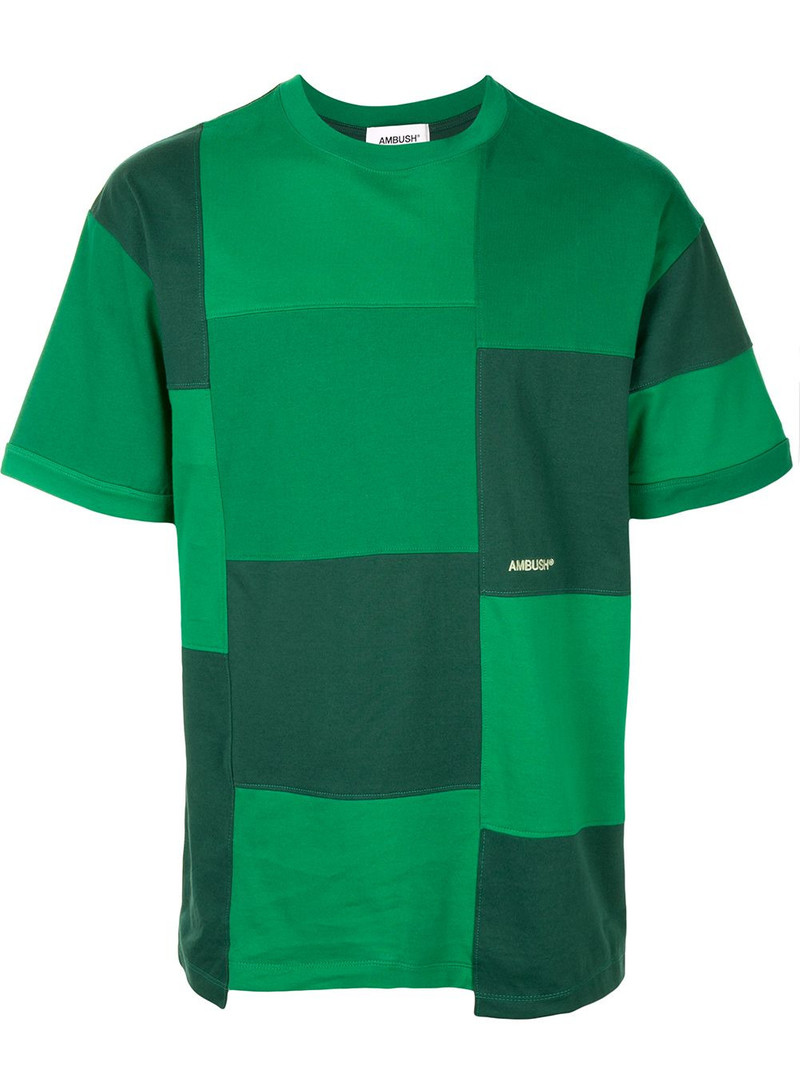 patchwork short-sleeve T-shirt 1