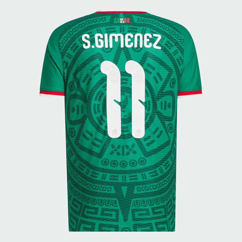 Mexico 26 Home Gimenez Authentic Jersey 3
