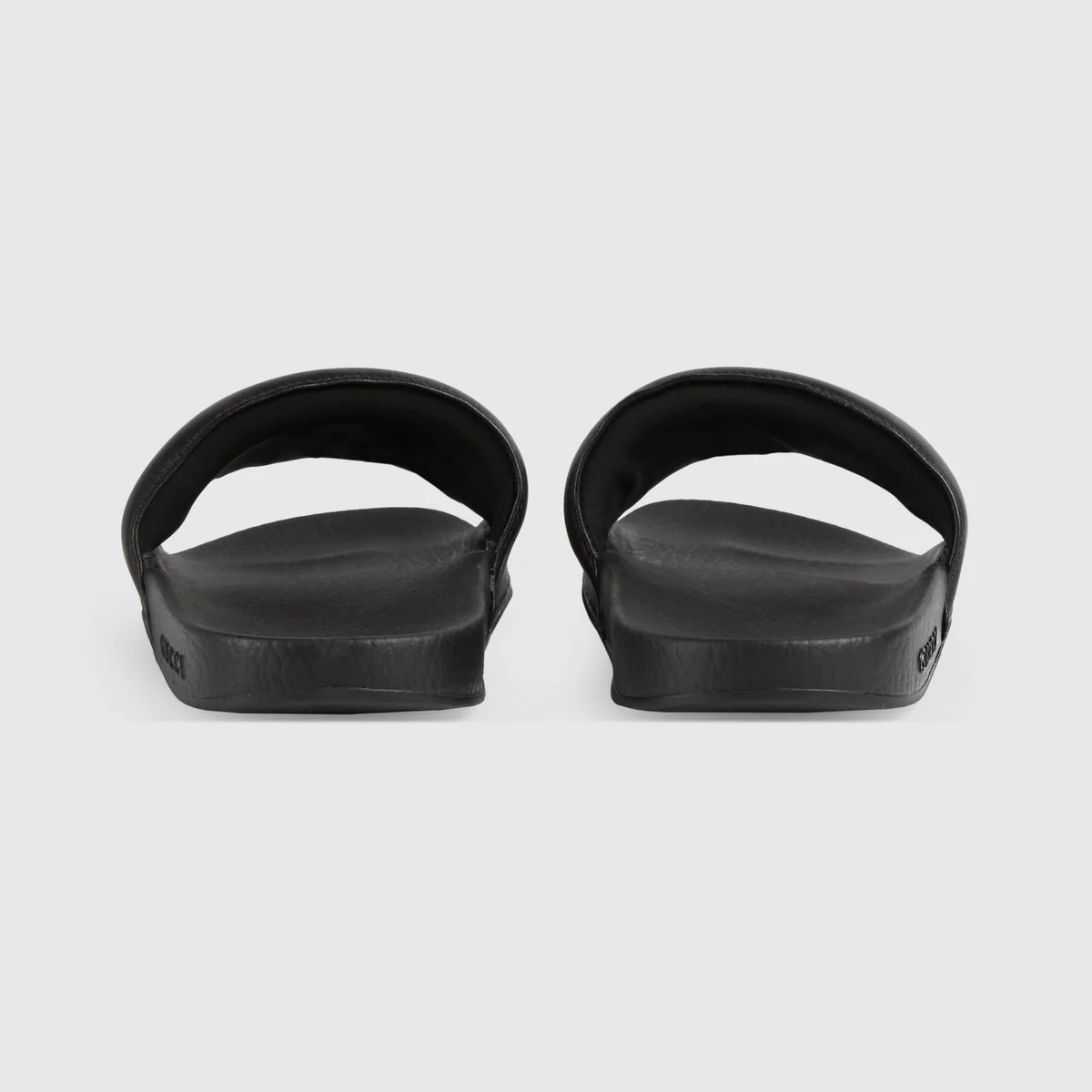 Interlocking G leather slide sandal - 4