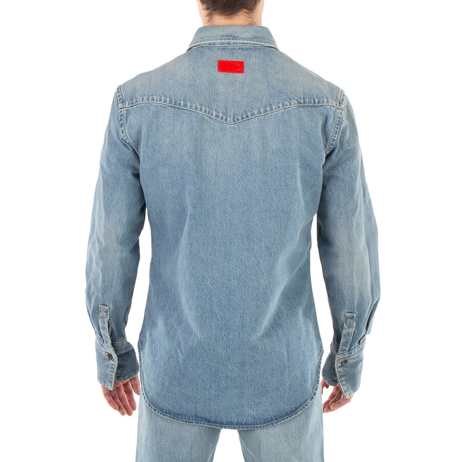 Ferragamo Denim Long Sleeve Shirt - 6