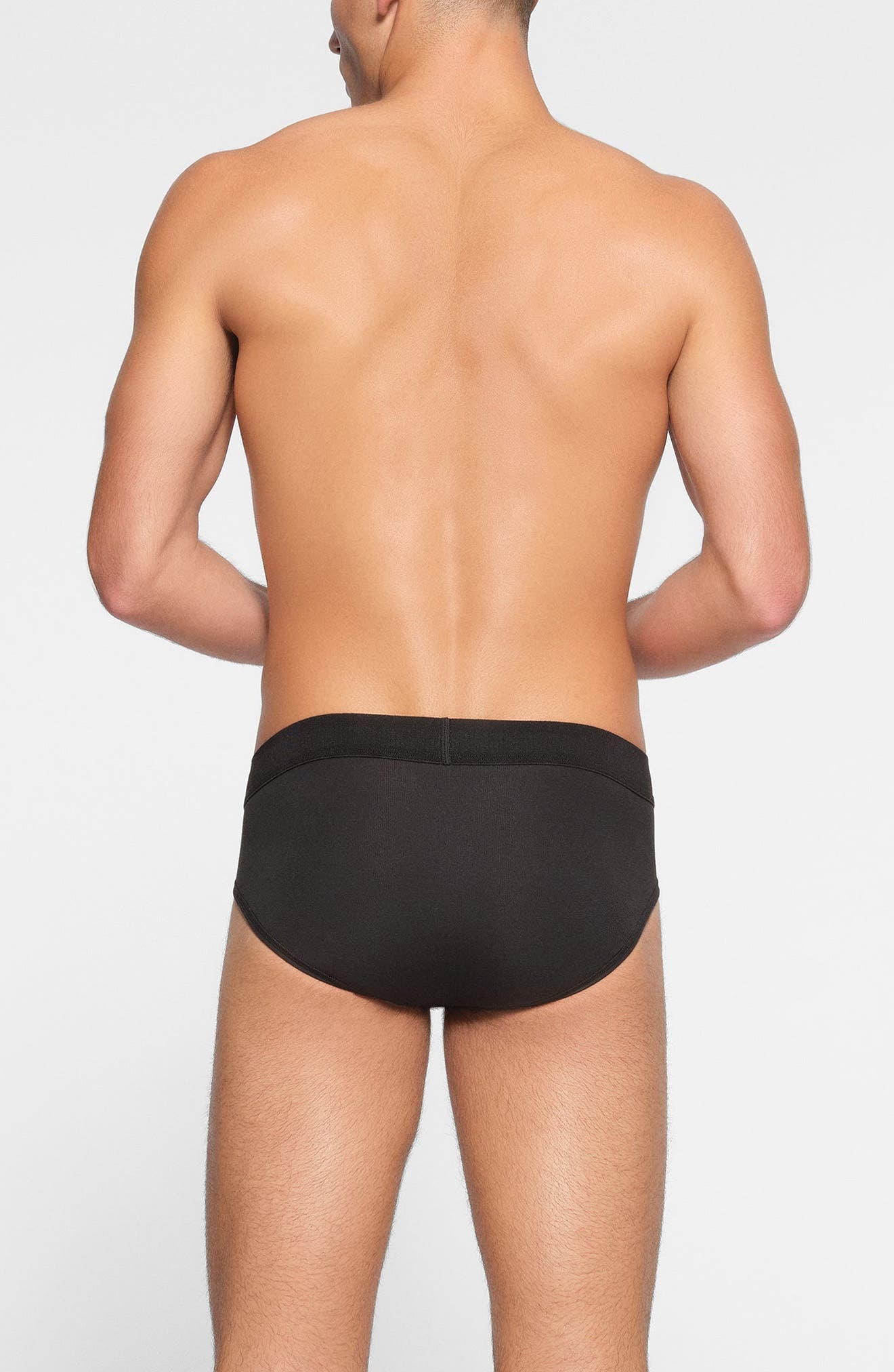 SKIMS 3-Pack Cotton & Modal Blend Briefs in Onyx at Nordstrom - 3