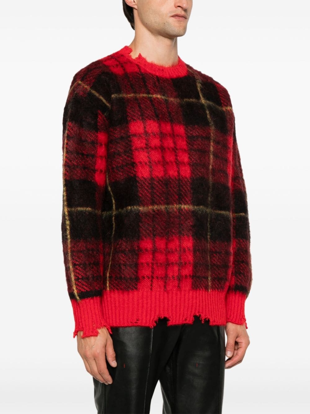 tartan-check sweater - 3