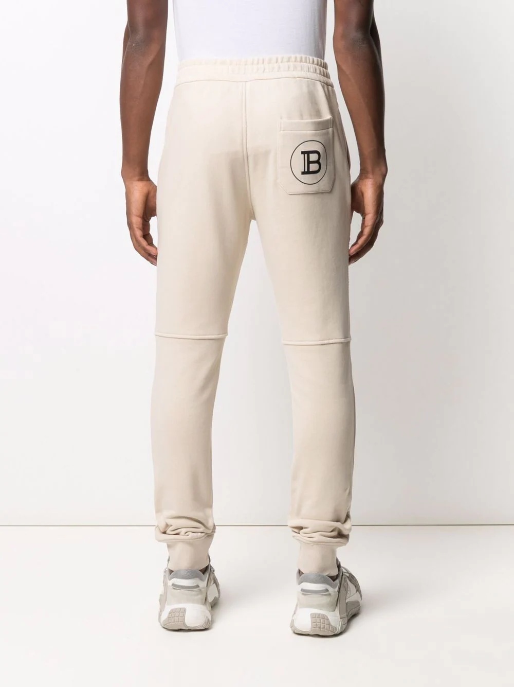 two-tone monogram-print track pants - 4