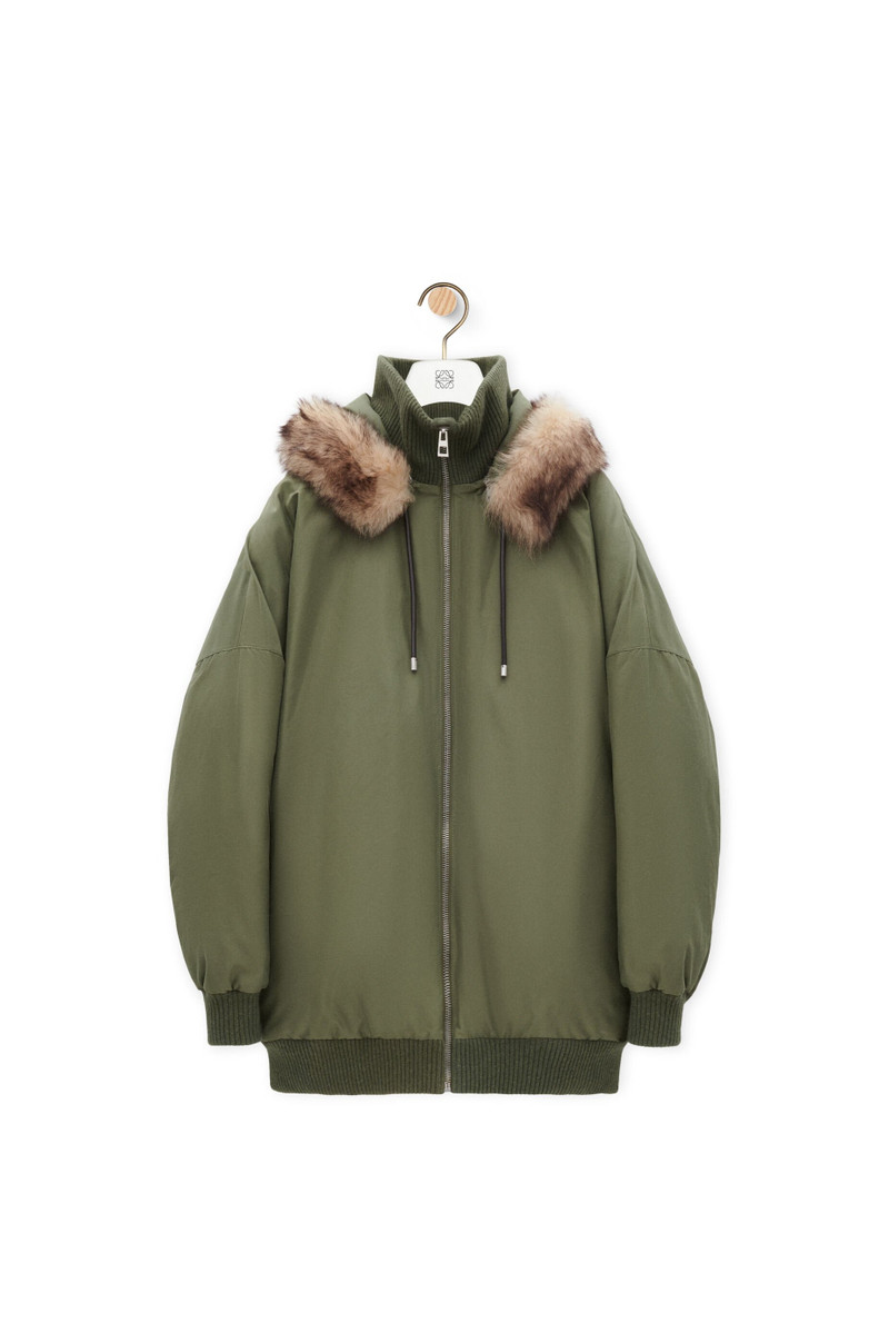 Puffer coat in technical cotton - 1
