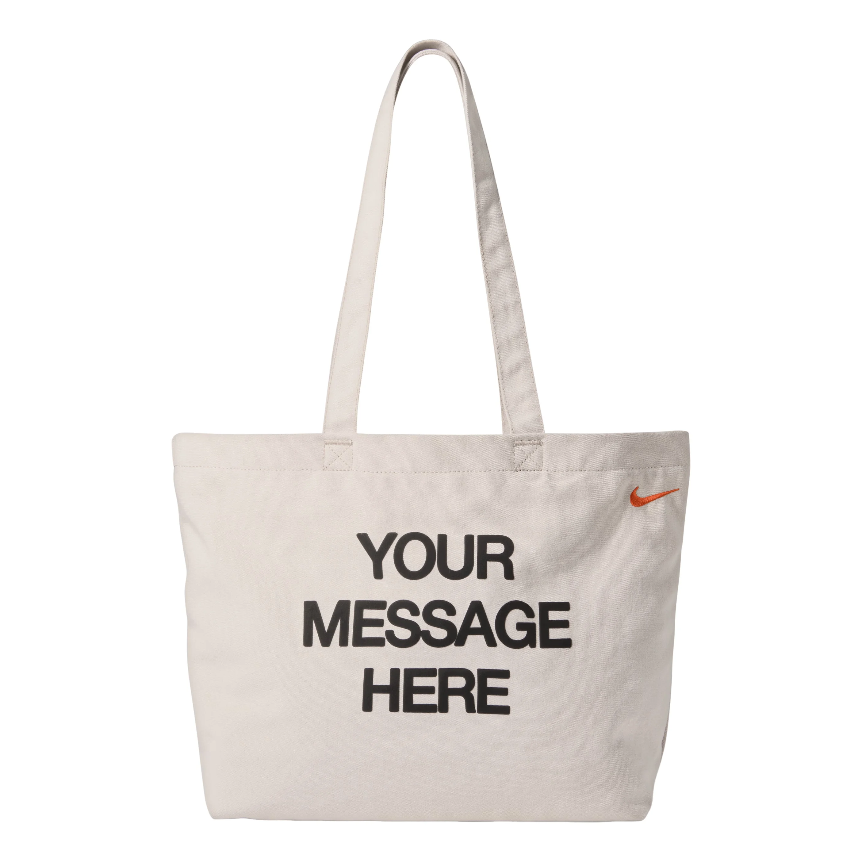 Nike Heritage "Your Message Here" 22L Tote Bag 'Oatmeal Safety Orange Safety Orange' IU4945-140 - 1