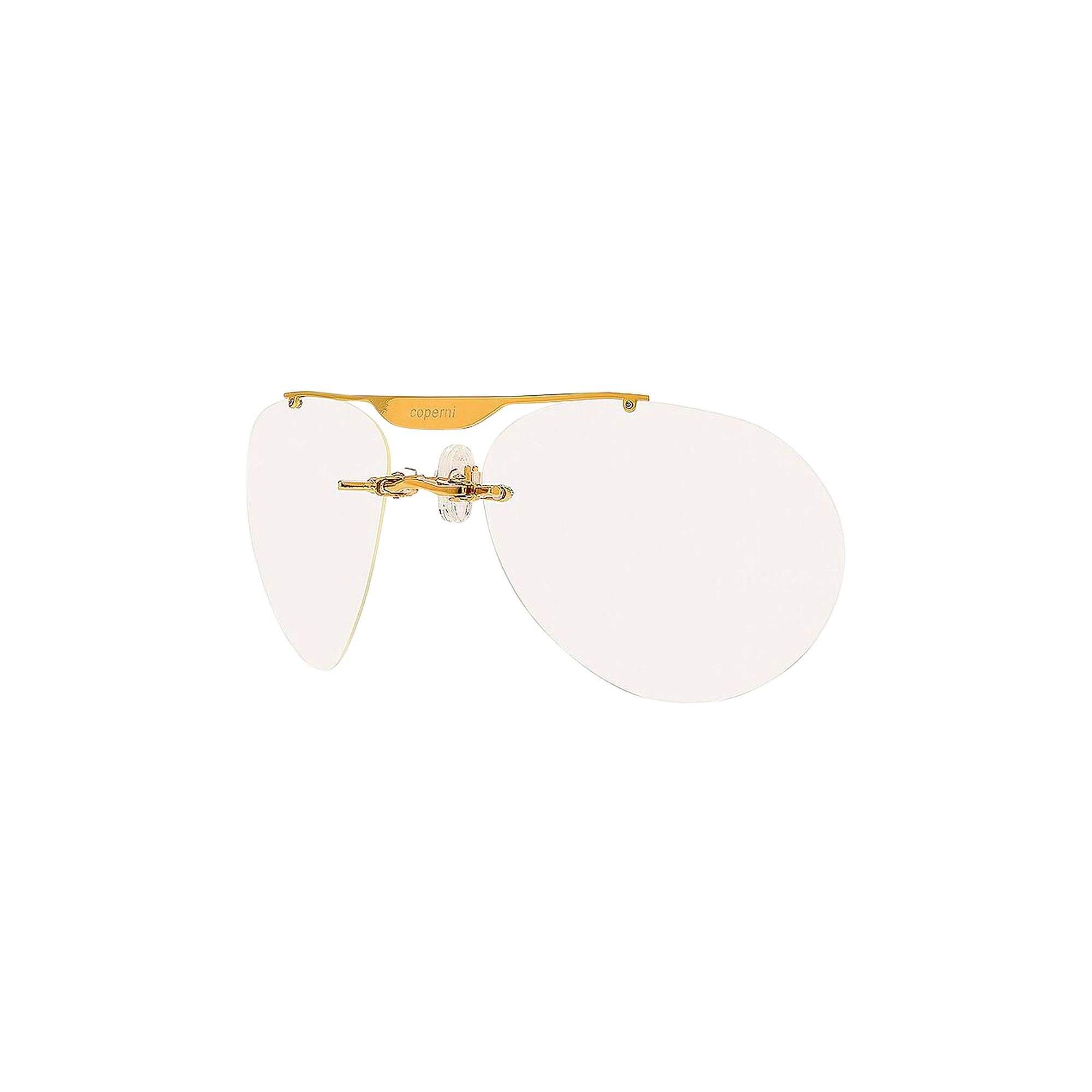 Coperni Clip On Aviator Sunglasses 'White' - 2