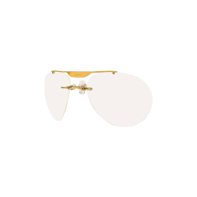 COPERNI Coperni Clip On Aviator Sunglasses 'White' outlook