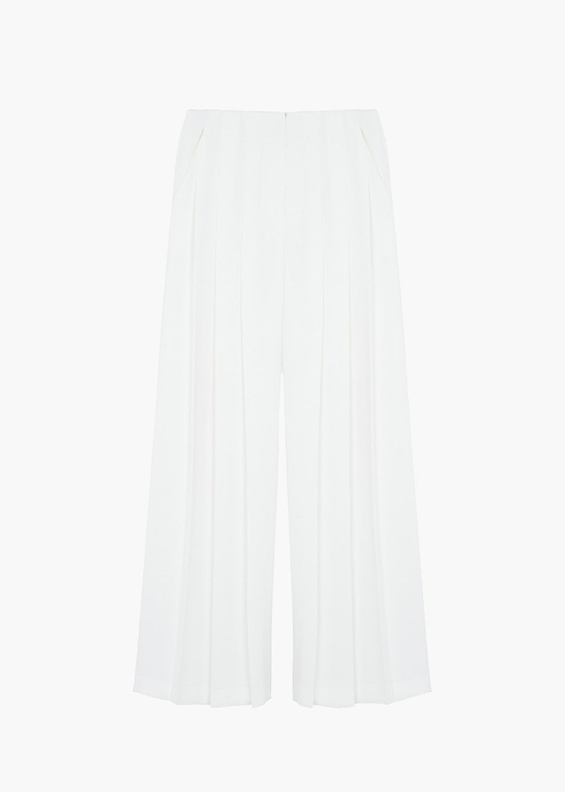 Dillon Pleated Pants - White 1