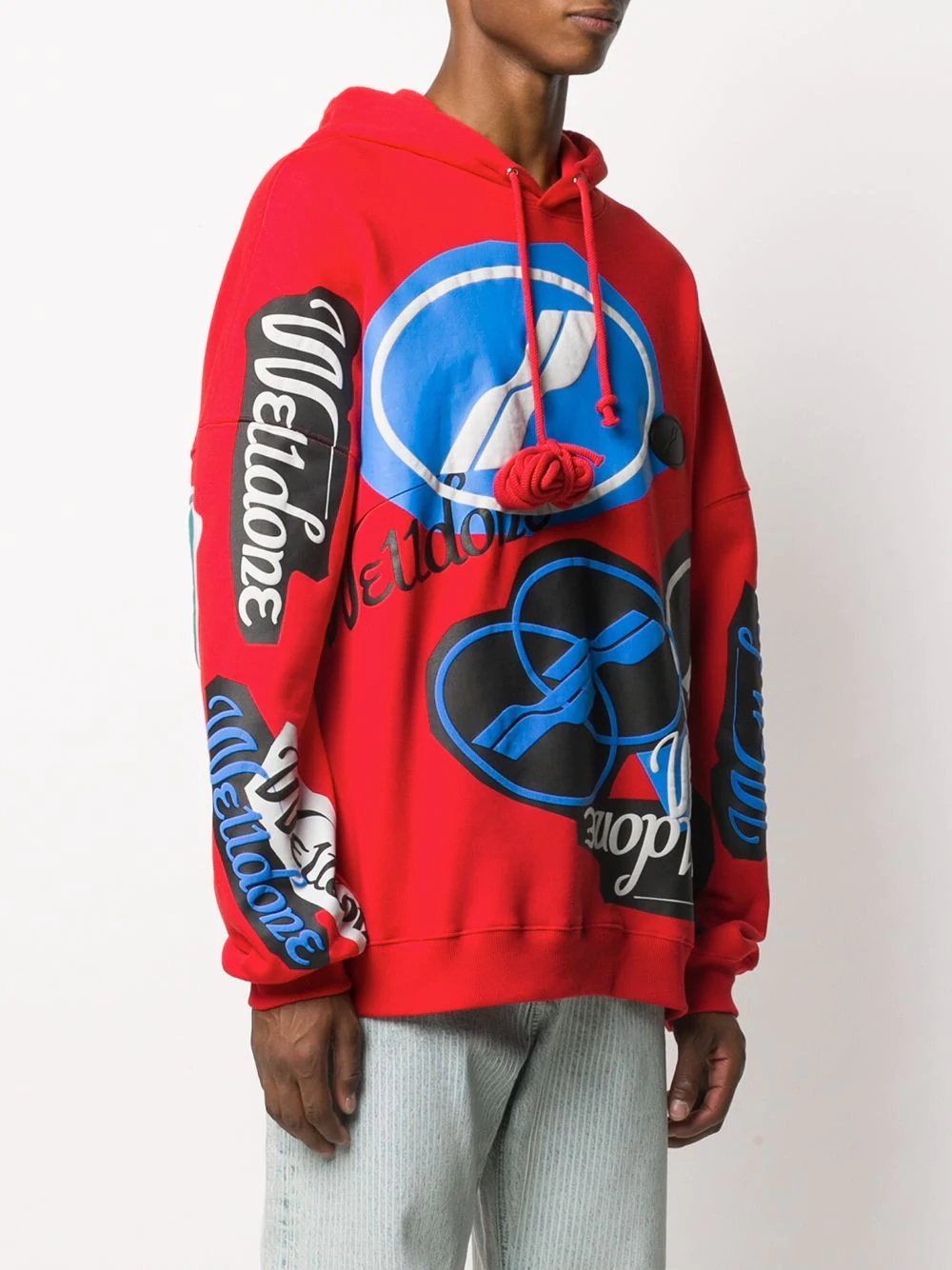 all-over logo print hoodie - 3