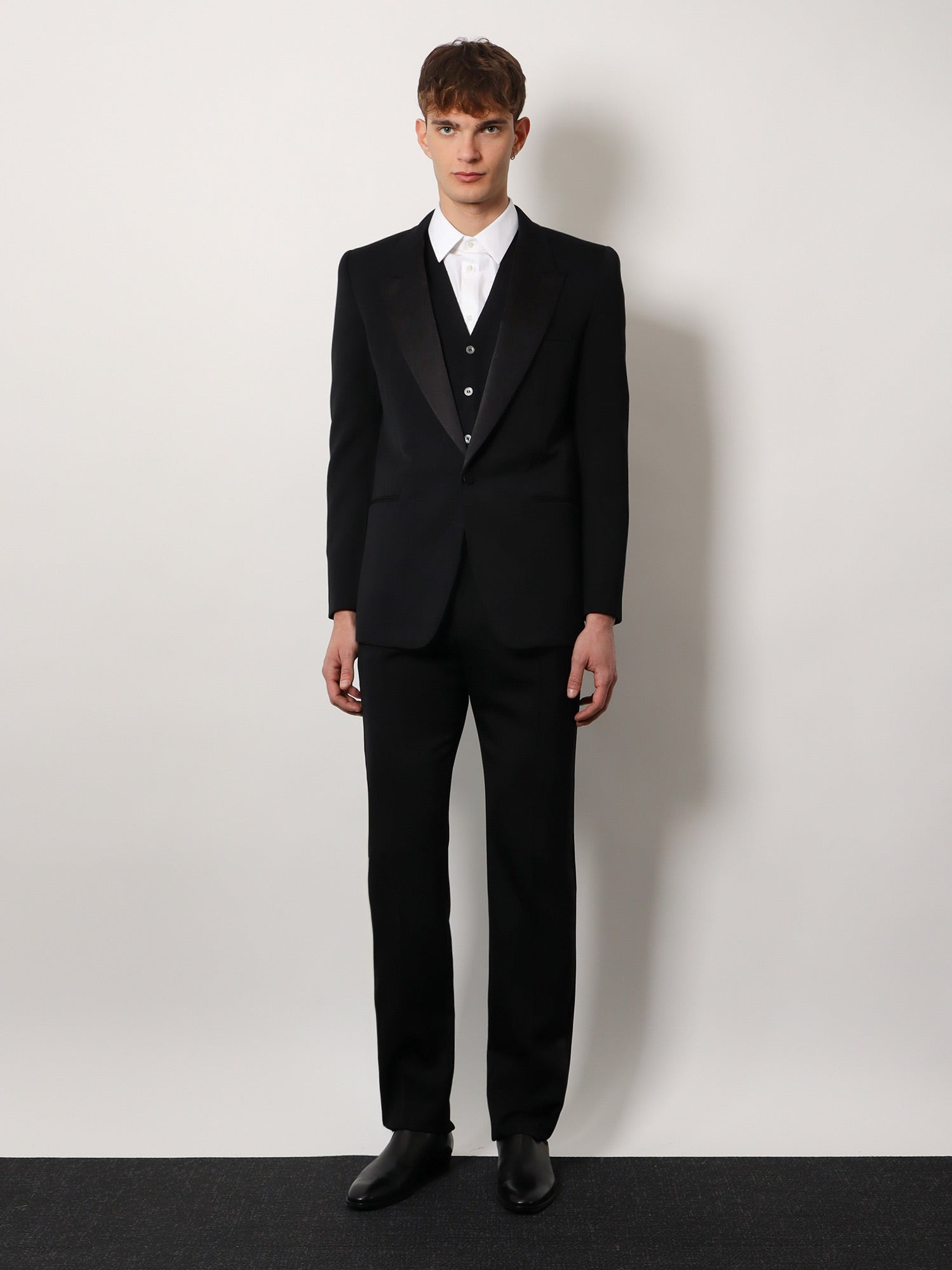 Saint Laurent Tuxedo Wool Trouser With Lateral Satin Bands - 2