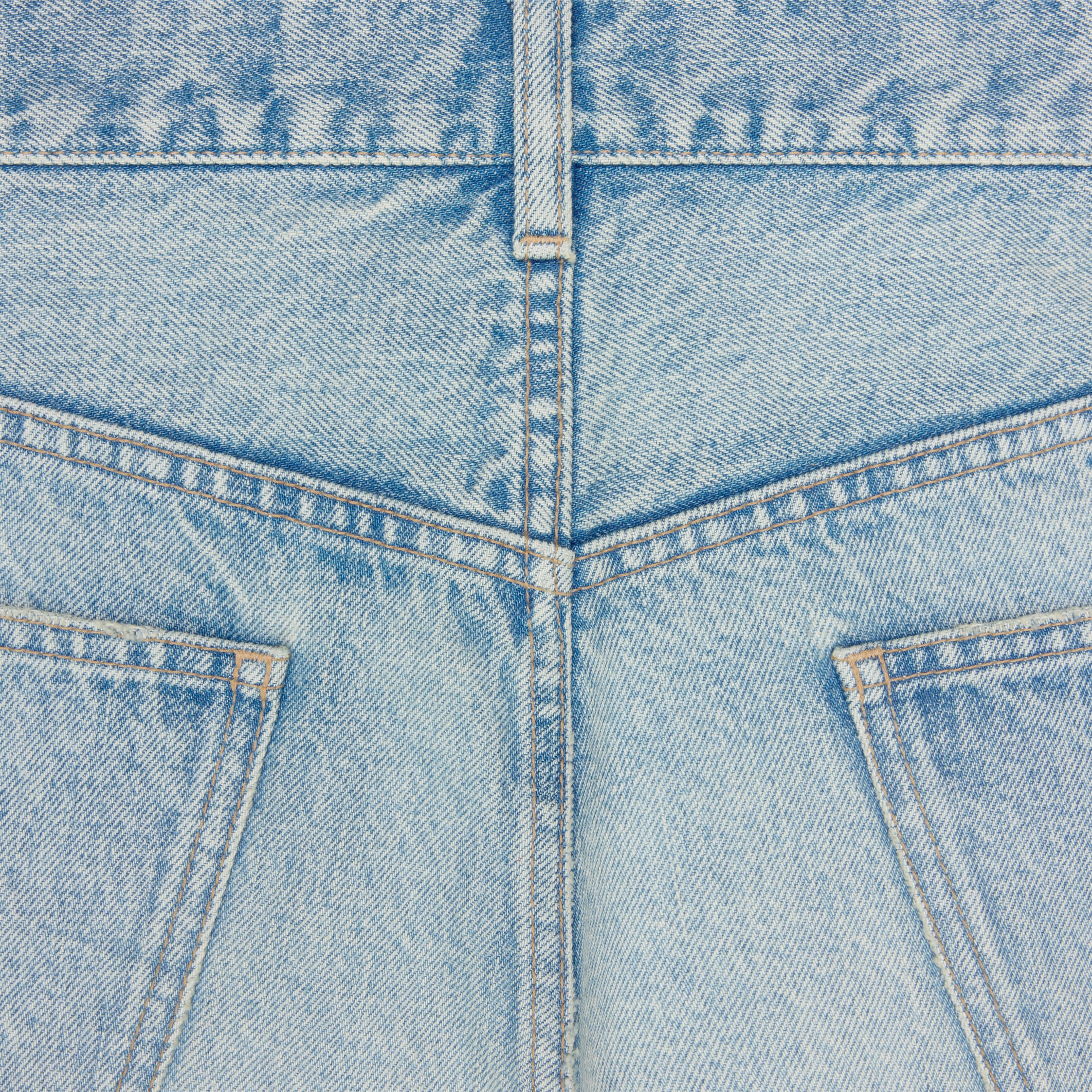 wide leg jeans in golden harmony wash denim - 3