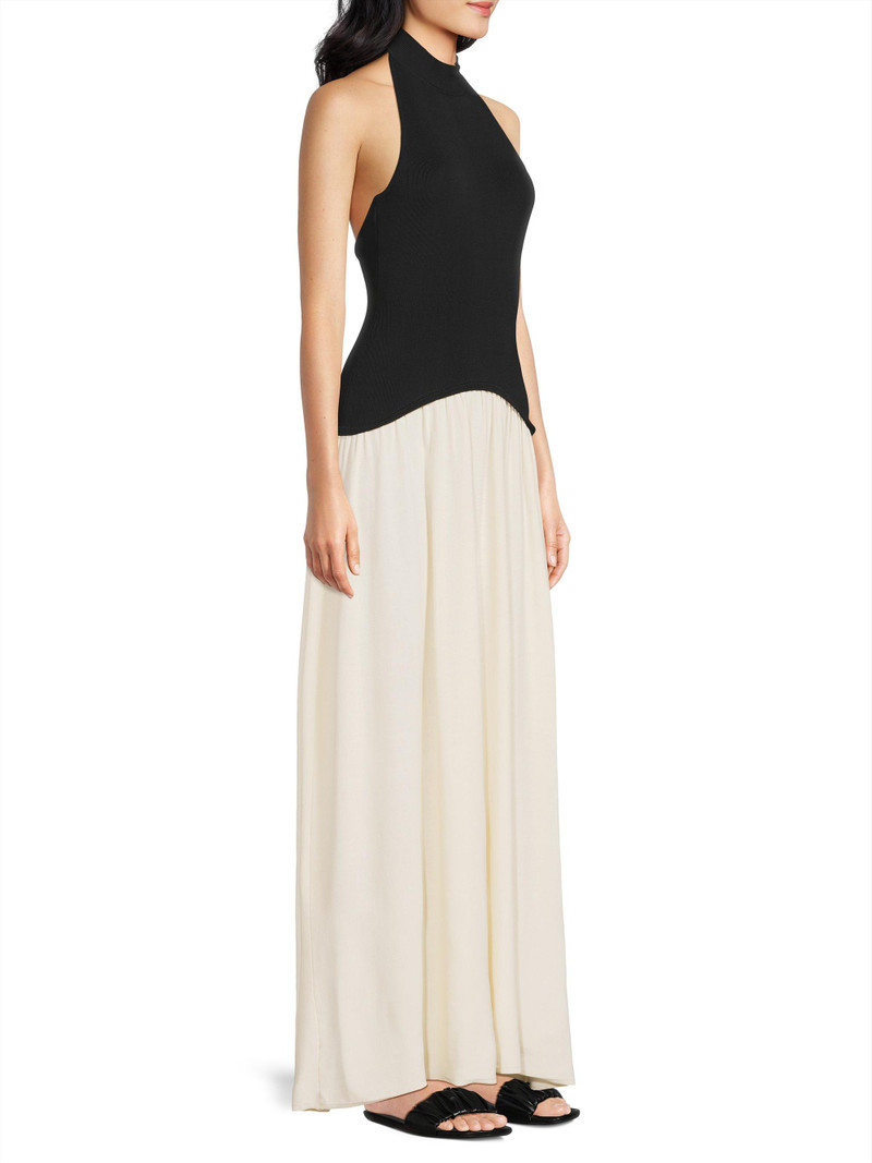 Women's Soglio Halter Dress - Ecru Noir 4