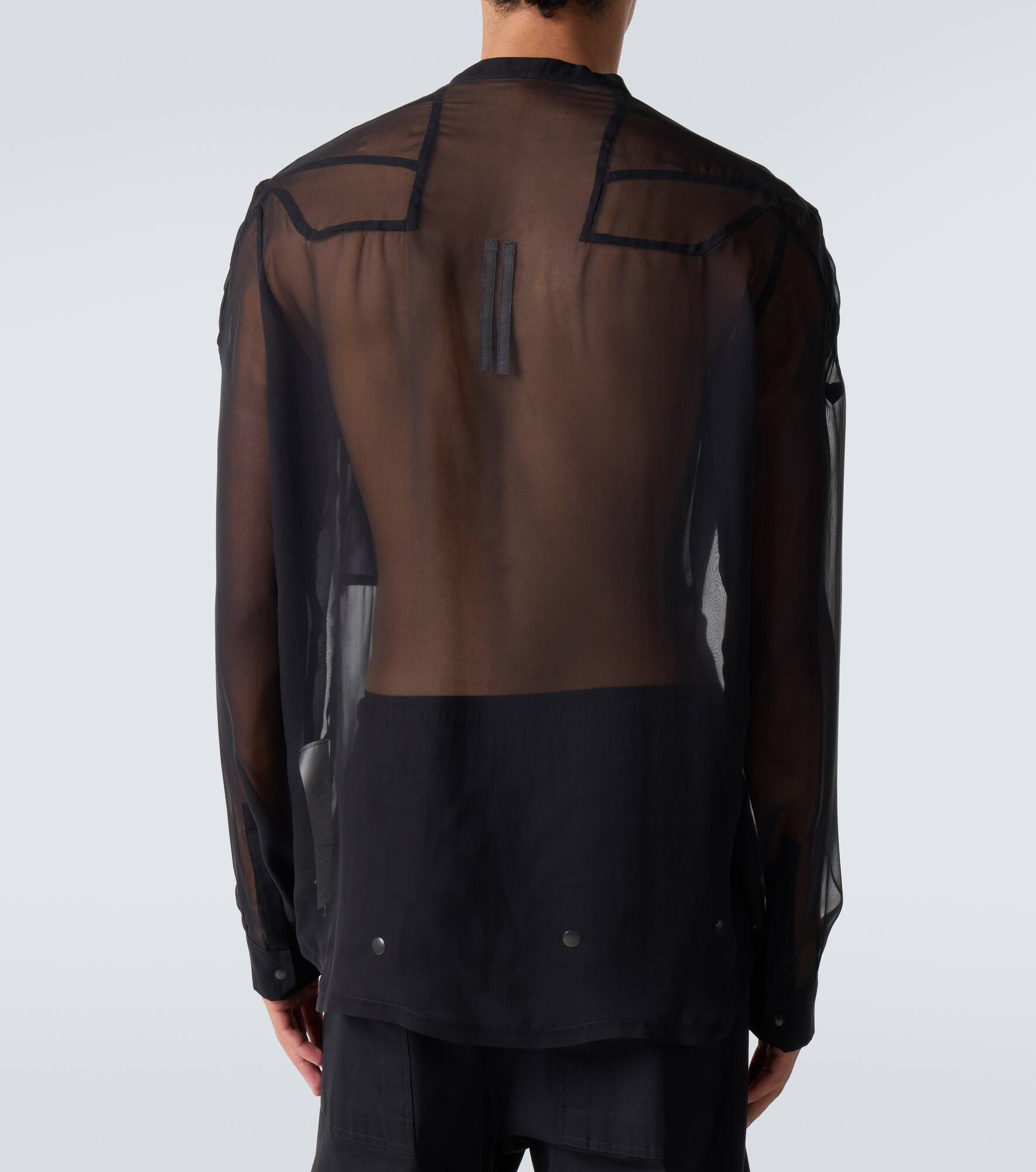 Sheer silk shirt - 4