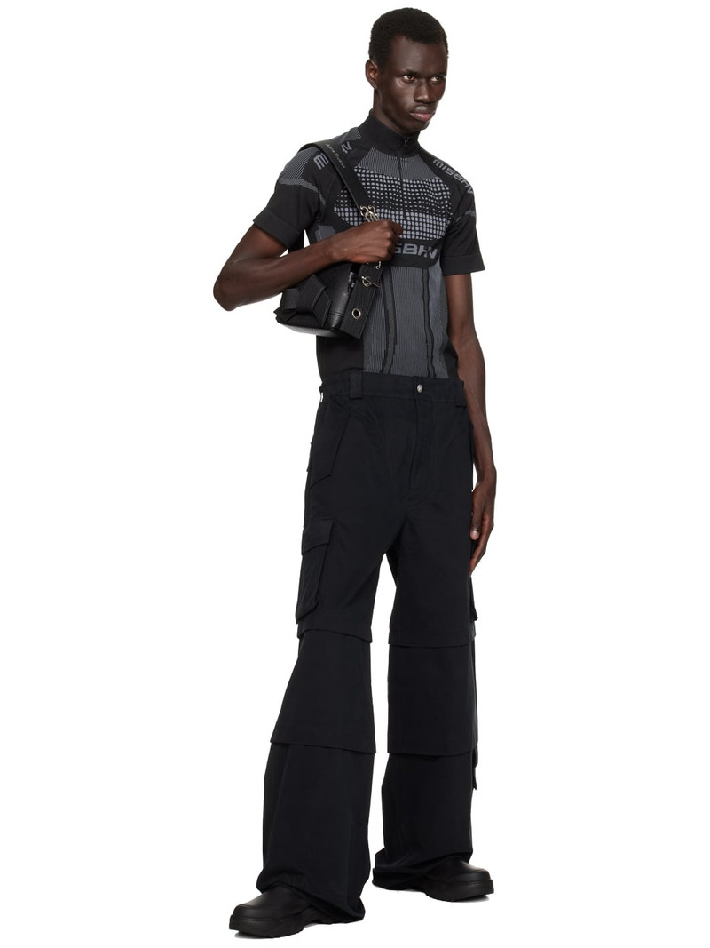 MISBHV Black Baggy Work Cargo Pants outlook