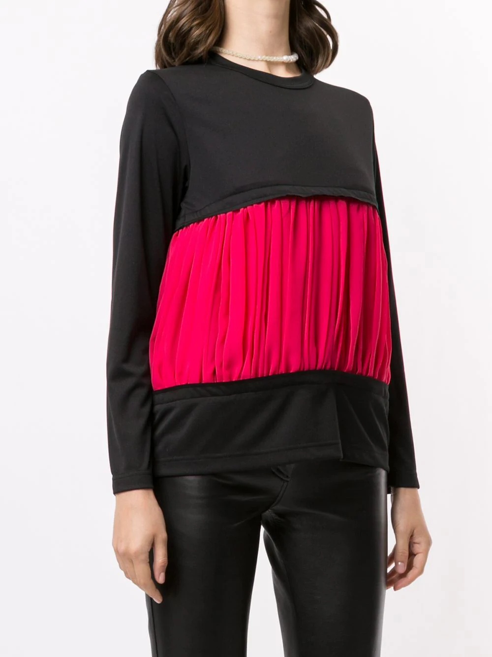 ruched detail T-shirt - 3