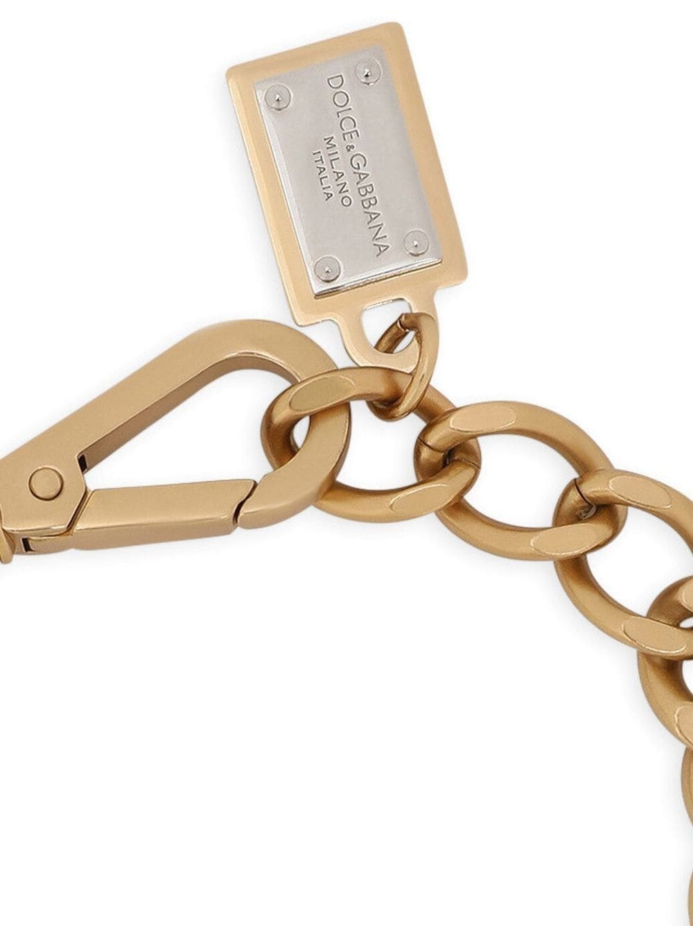 logo-plaque chain-link bracelet - 3