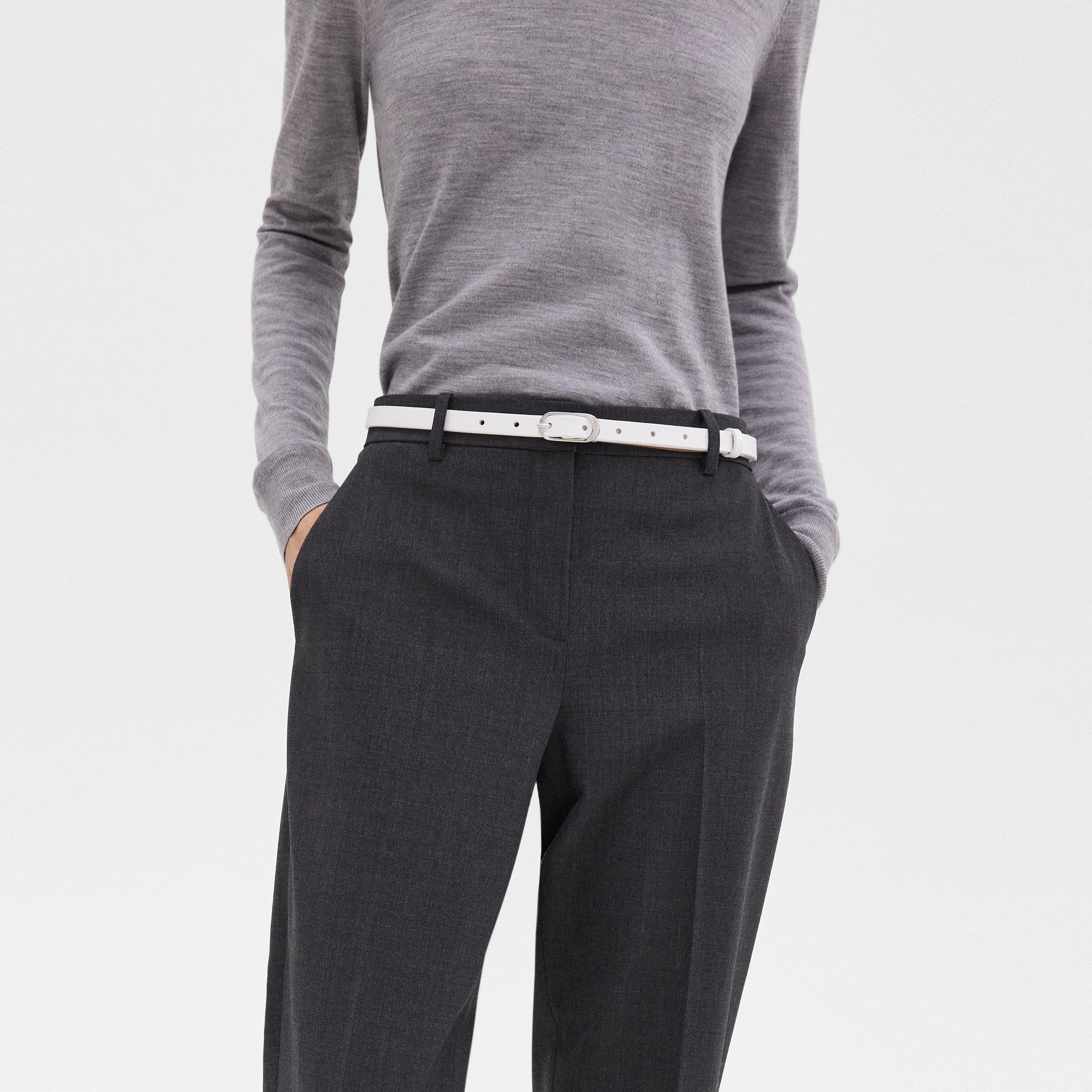 Skinny Oblong Belt in Leather - 2