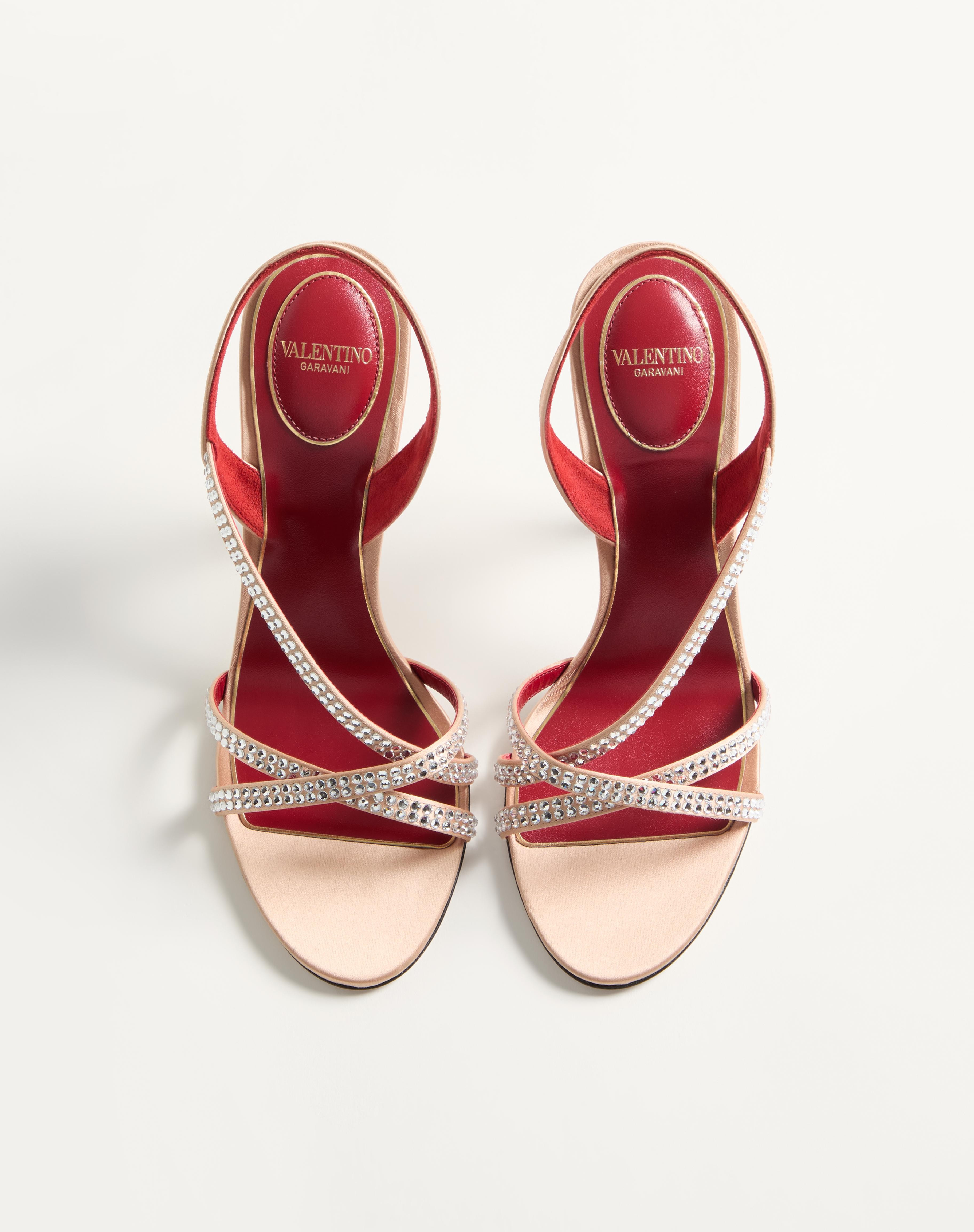 DANS LE FOYER SATIN SANDAL WITH CRYSTALS 105MM - 4