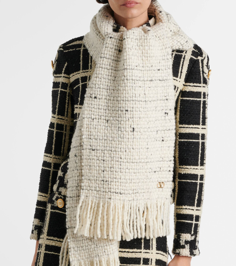 Valentino VLogo wool-blend scarf outlook