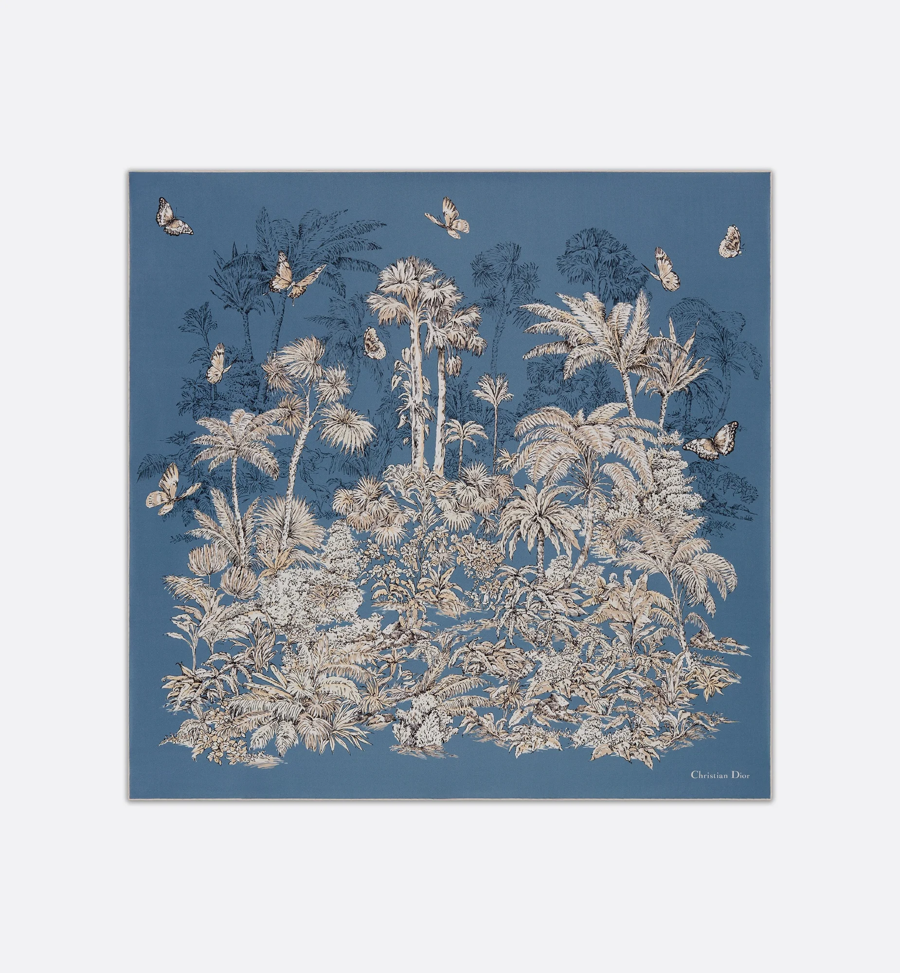 Dioriviera Toile de Jouy Palms 90 Square Scarf - 1