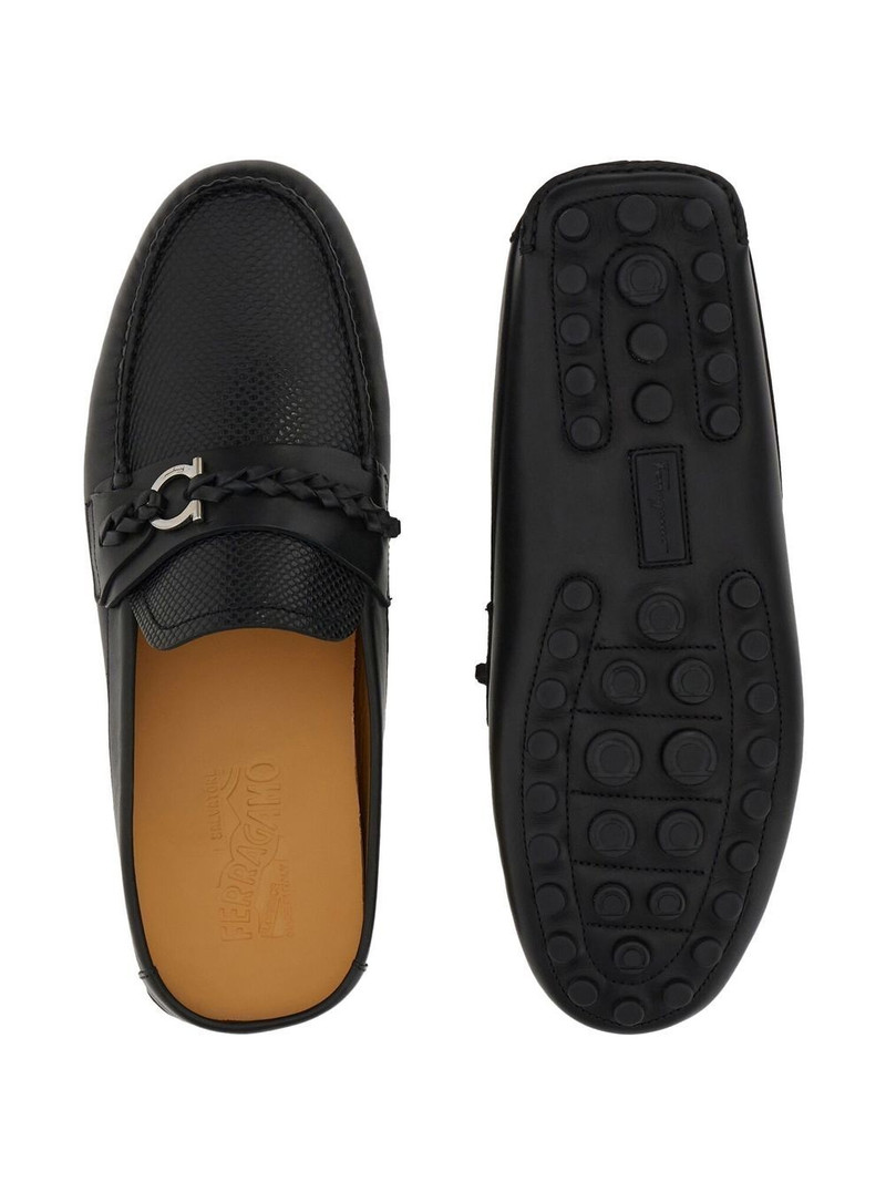 Gancini-plaque driving mules 5