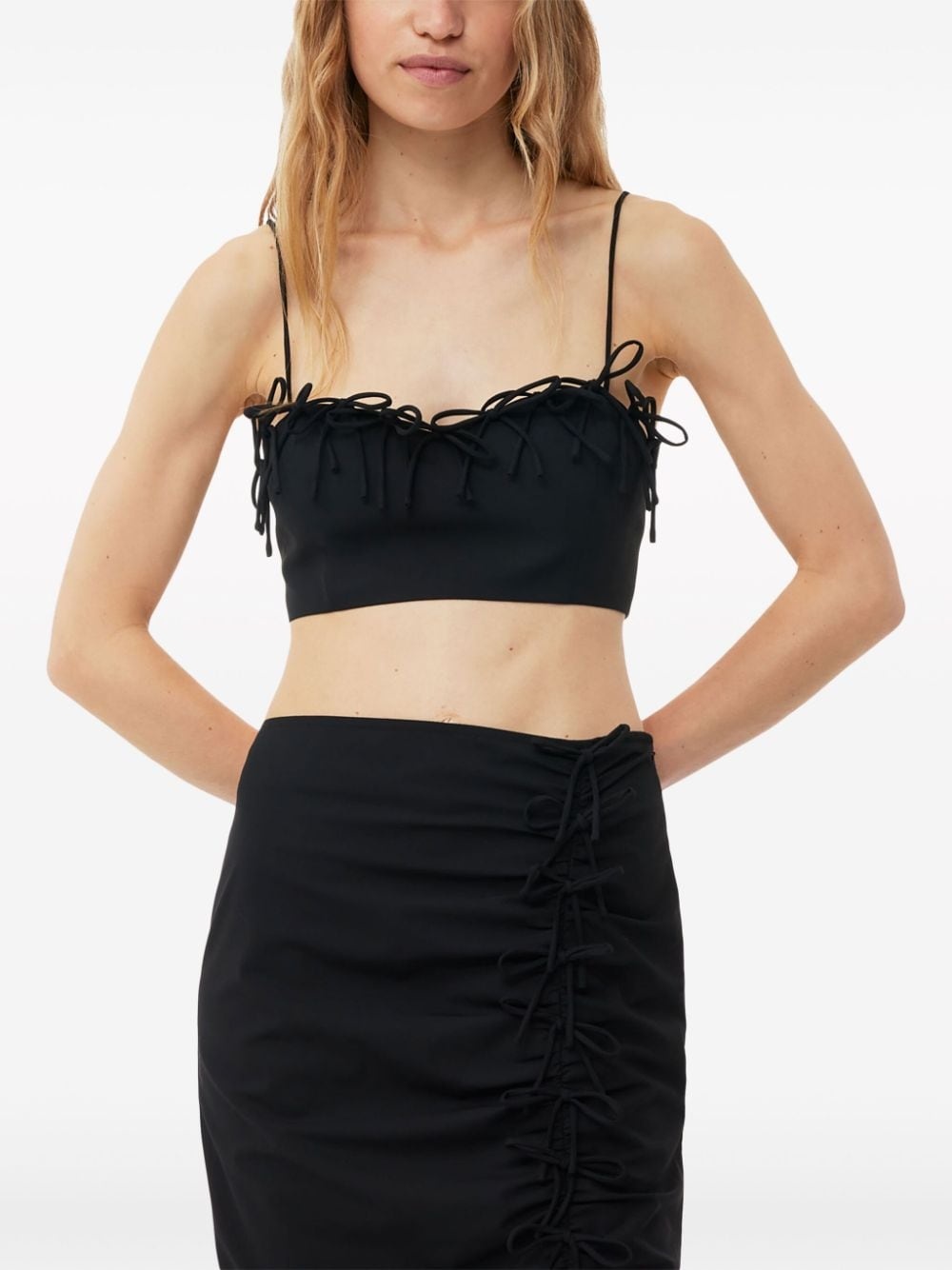 Drapey sleeveless cropped top - 5