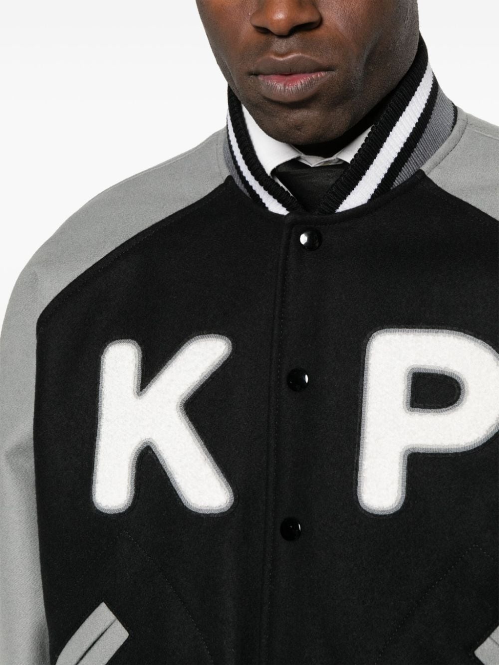 logo-appliquÃ© bomber jacket - 5