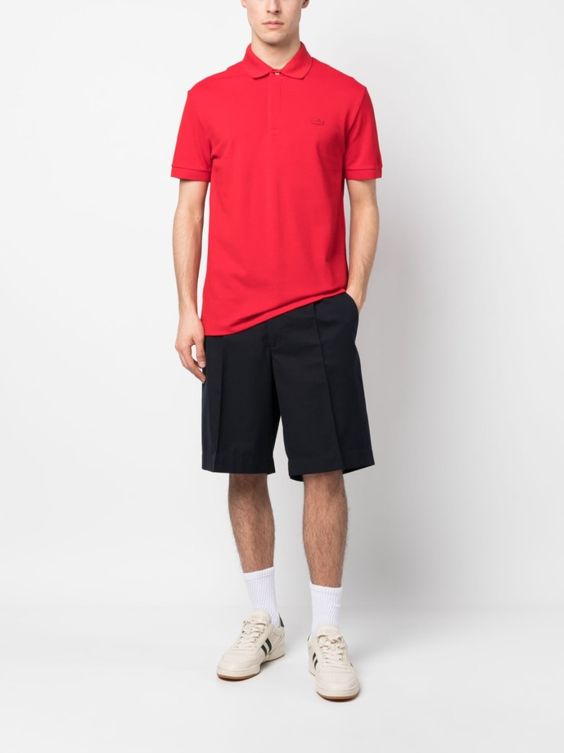 LACOSTE logo-patch cotton polo shirt outlook